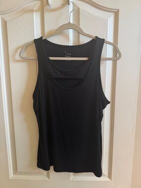 🌸 a new day:  Black Ribbed Tank